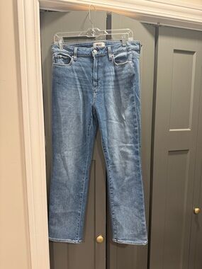 PAIGE Straight Leg Jeans in Light Blue Wash